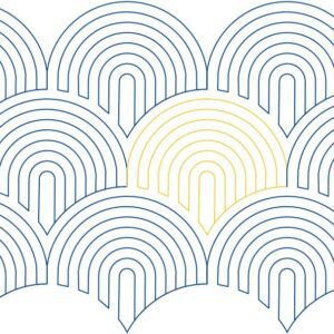 Tall Rainbows E2E - Digital Quilting Pattern